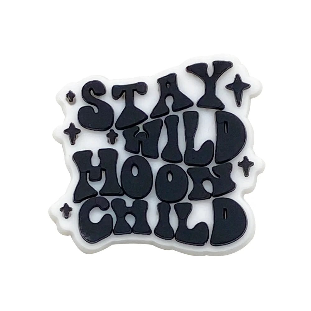 1-18Pcs Stay Wild Moon Child PVC Shoe Charms Cherry Star Woman Clogs Buckle Accessories - Pretty Espen$ive