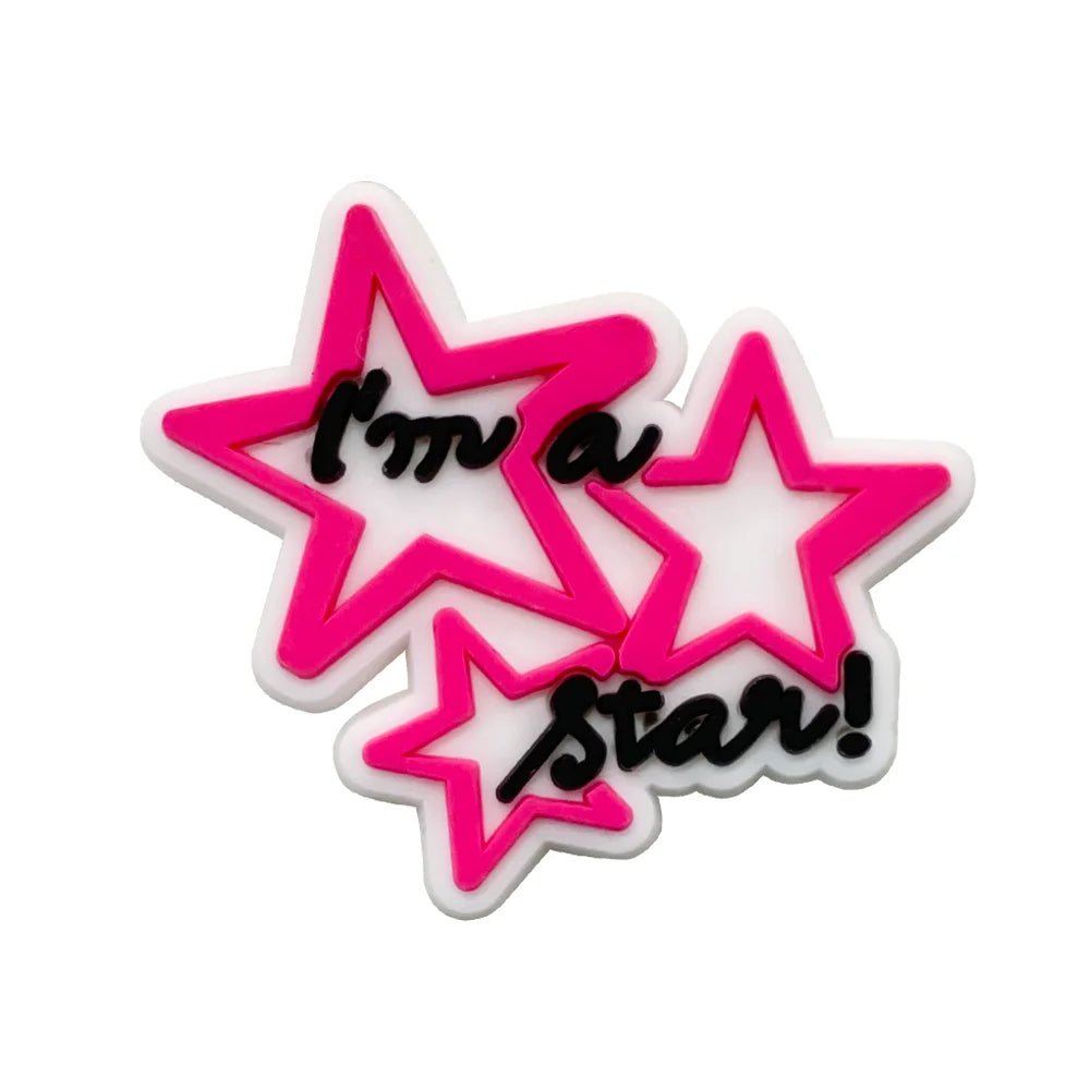 1-18Pcs Stay Wild Moon Child PVC Shoe Charms Cherry Star Woman Clogs Buckle Accessories - Pretty Espen$ive