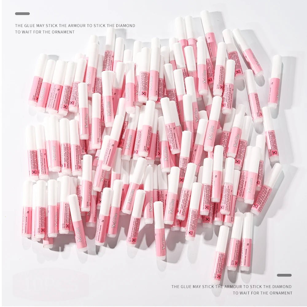 10-30pcs Fast Drying Nail Glue Acrylic False Nail Tips Glue Gel For Fast Extension Super Bond Rhinestones False Nails Mini Glue - Pretty Espen$ive