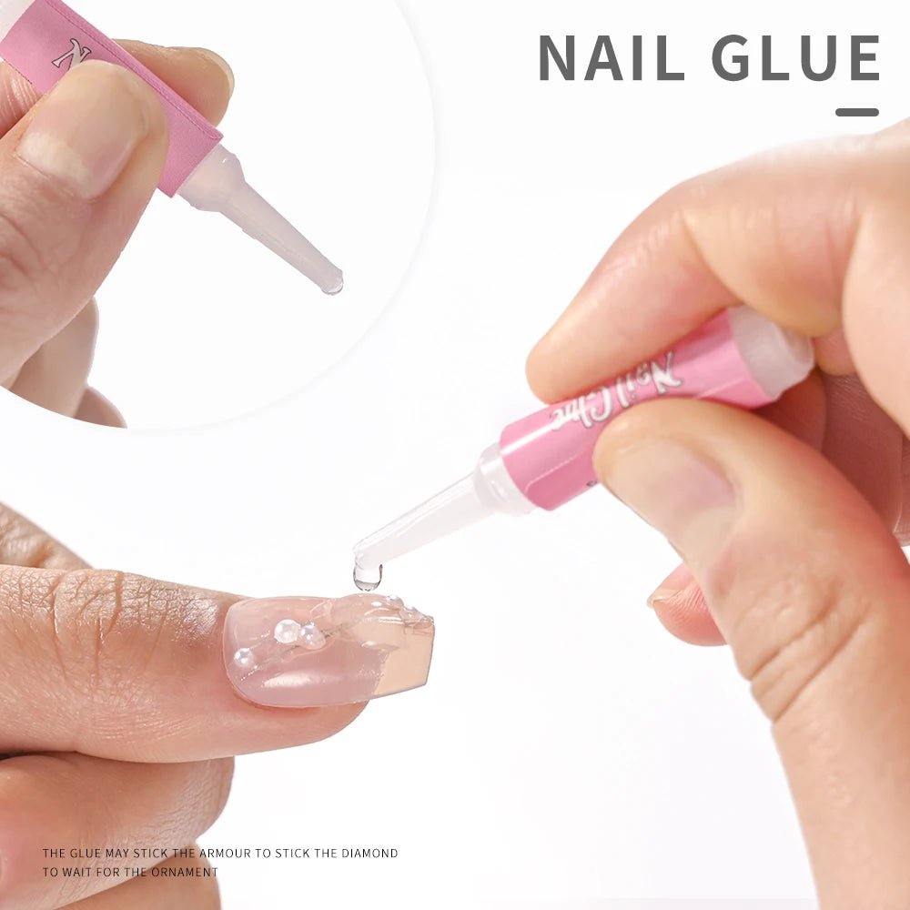 10-30pcs Fast Drying Nail Glue Acrylic False Nail Tips Glue Gel For Fast Extension Super Bond Rhinestones False Nails Mini Glue - Pretty Espen$ive