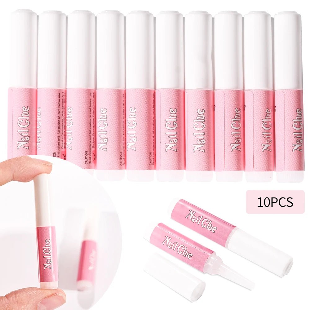 10-30pcs Fast Drying Nail Glue Acrylic False Nail Tips Glue Gel For Fast Extension Super Bond Rhinestones False Nails Mini Glue - Pretty Espen$ive