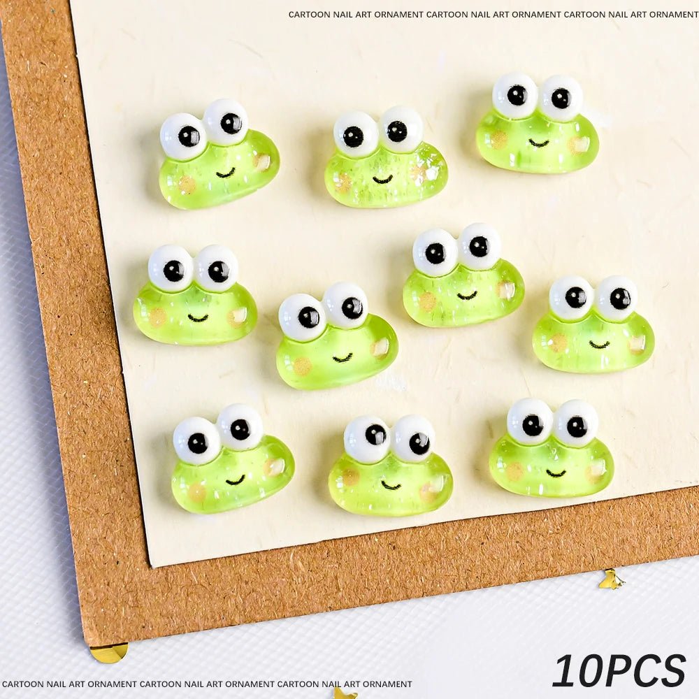 10Pcs 3D Cartoon Characters Nail Art Decorations 🥹 - Pretty Espen$ive