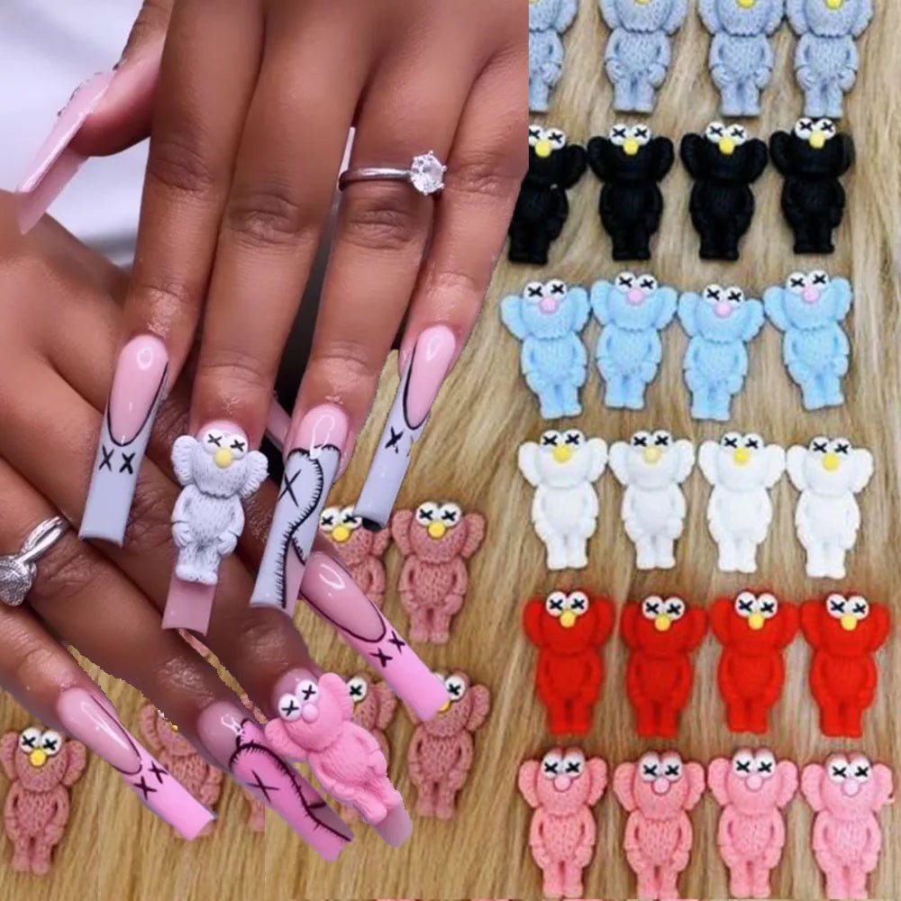 10Pcs 3D Cartoon Characters Nail Art Decorations 🥹 - Pretty Espen$ive