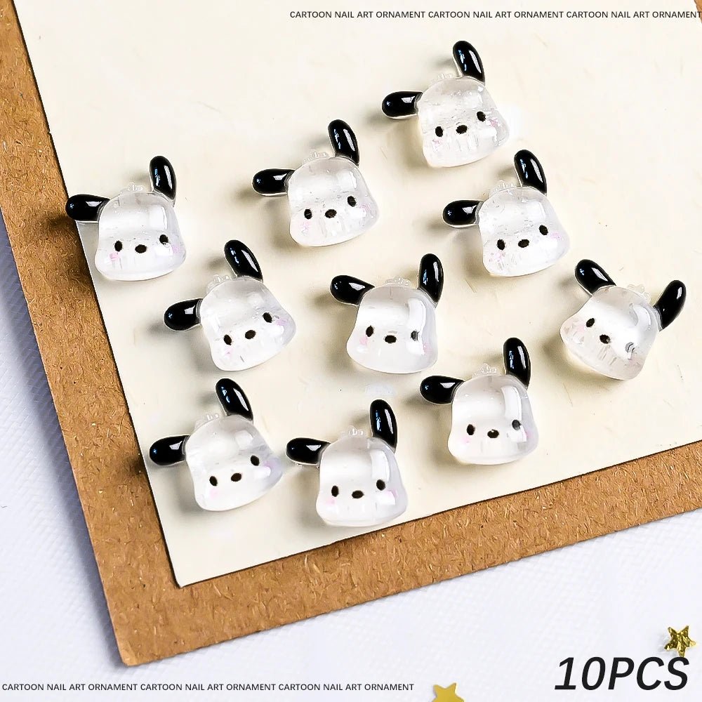 10Pcs 3D Cartoon Characters Nail Art Decorations 🥹 - Pretty Espen$ive