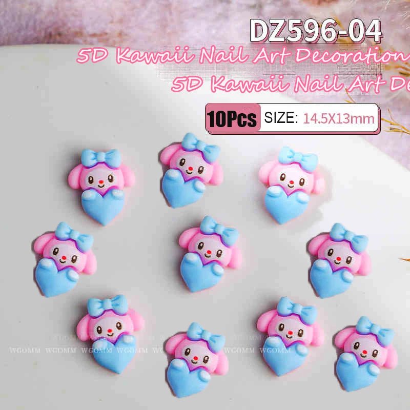 10Pcs 3D Cartoon Characters Nail Art Decorations 🥹 - Pretty Espen$ive