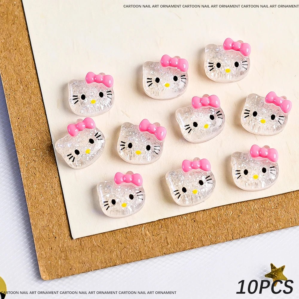 10Pcs 3D Cartoon Characters Nail Art Decorations 🥹 - Pretty Espen$ive