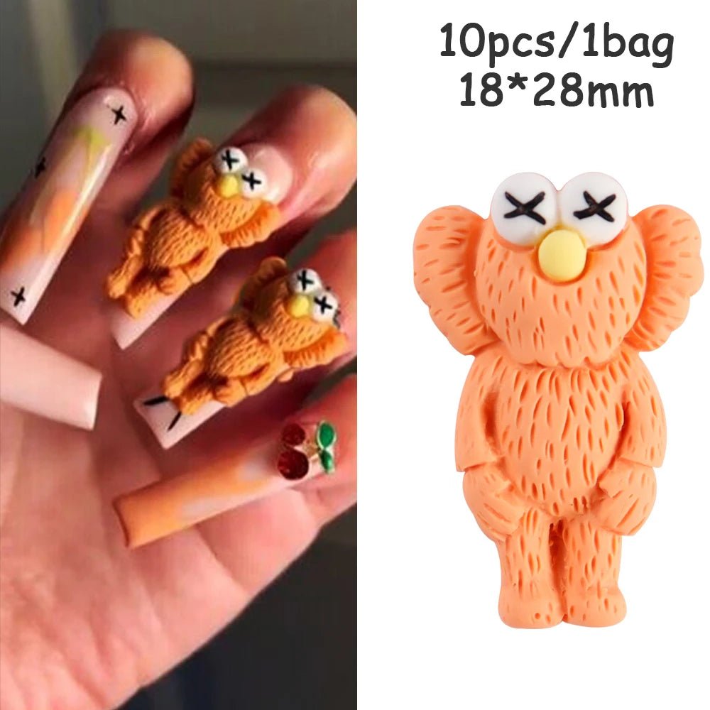 10Pcs 3D Cartoon Characters Nail Art Decorations 🥹 - Pretty Espen$ive