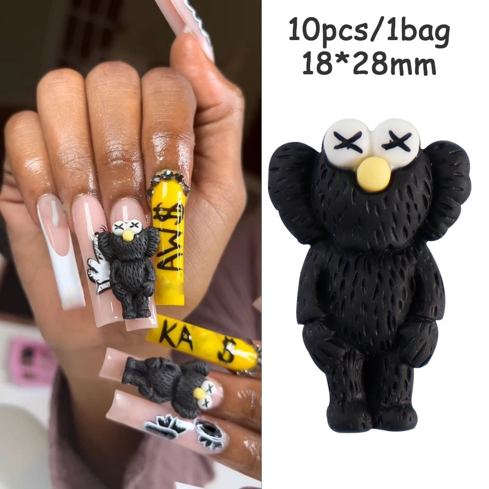 10Pcs 3D Cartoon Characters Nail Art Decorations 🥹 - Pretty Espen$ive