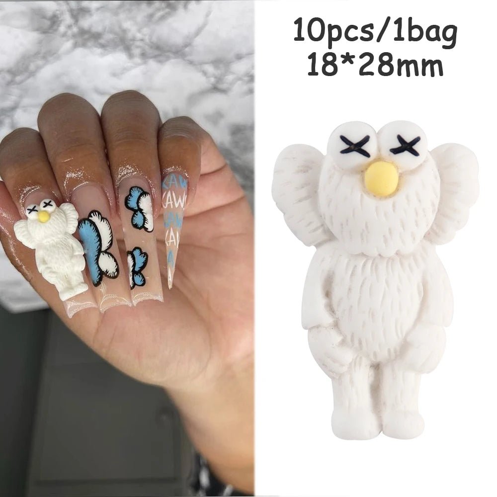10Pcs 3D Cartoon Characters Nail Art Decorations 🥹 - Pretty Espen$ive