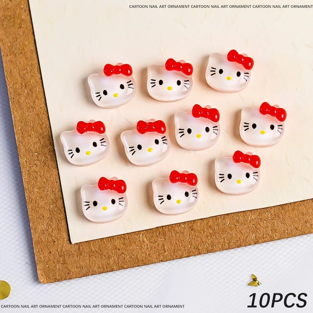 10Pcs 3D Cartoon Characters Nail Art Decorations 🥹 - Pretty Espen$ive