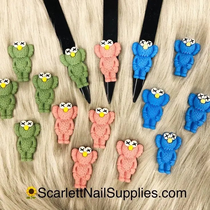 10Pcs 3D Cartoon Characters Nail Art Decorations 🥹 - Pretty Espen$ive