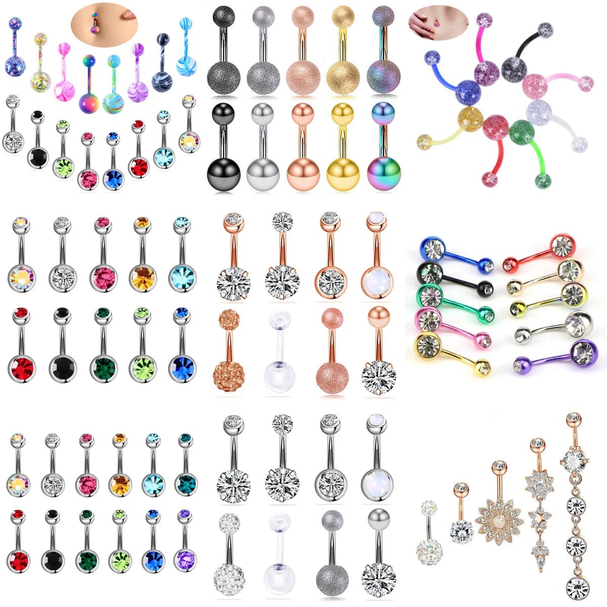 1Set Belly Piercings 💗 - Pretty Espen$ive