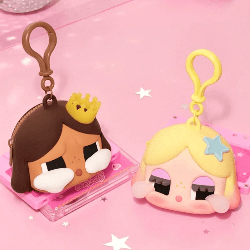 POP MART CRYBABY SHINY SHINY Series The Earphone Case Has A Golden Brown Peripheral - Pretty Espen$ive